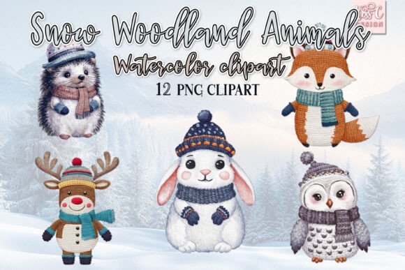 Download Winter Woodland Animals Watercolor PNG - Winter woodland animals watercolor Collection