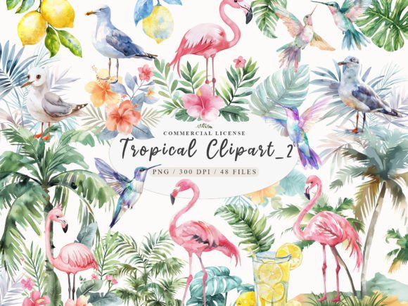 Download Flamingo Watercolor Clipart, Exotic PNG - Exotic Collection