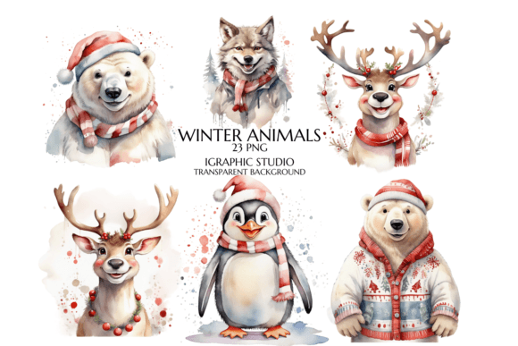 Download Winter Woodland Animals Clipart - Premium Bundle